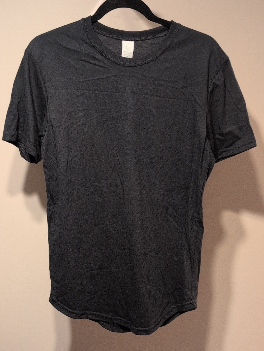 Men's Classic Charcoal Crew Neck Scoop Bottom T-Shirt